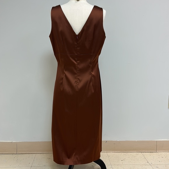 Donna Ricco New York Sleeveless Brown Dress, Size 12 - Picture 4 of 7